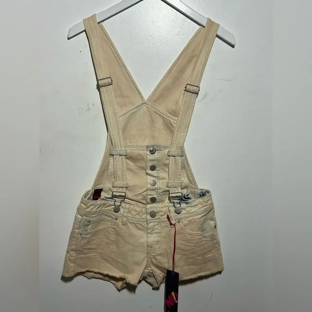 No! Jeans Denim Shortalls S NWT